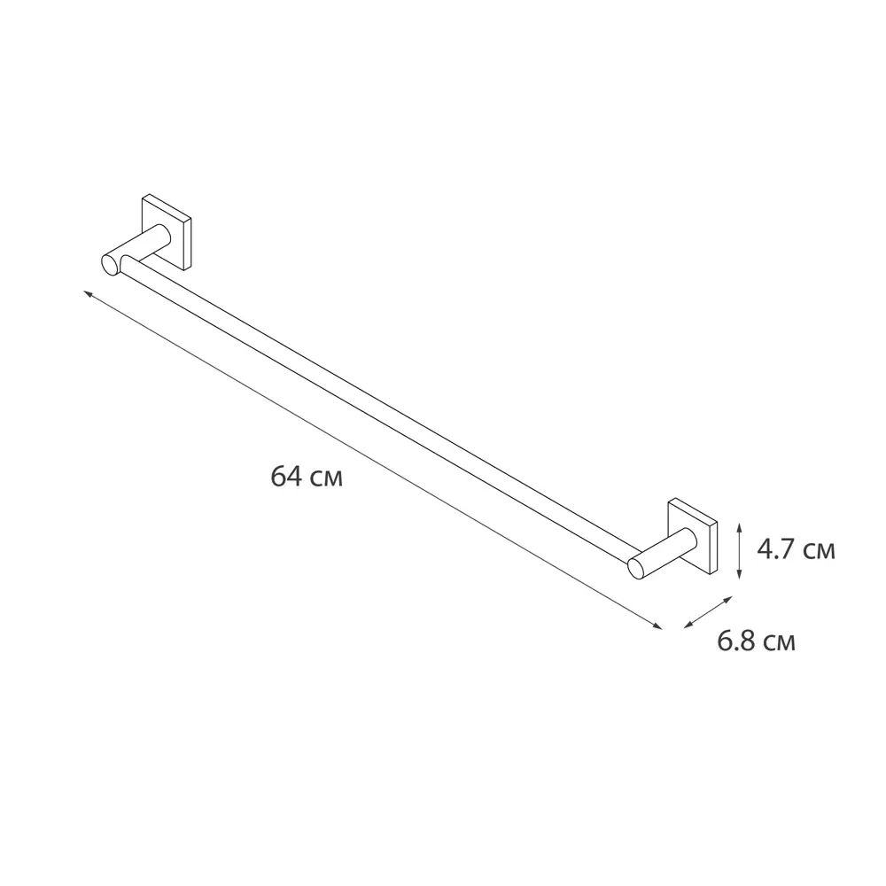 Фото 3 Держатель для полотенец Fixsen Lux Chrome FX-15001A 64 см хром Фото 3 Держатель для полотенец Fixsen Lux Chrome FX-15001A 64 см хром