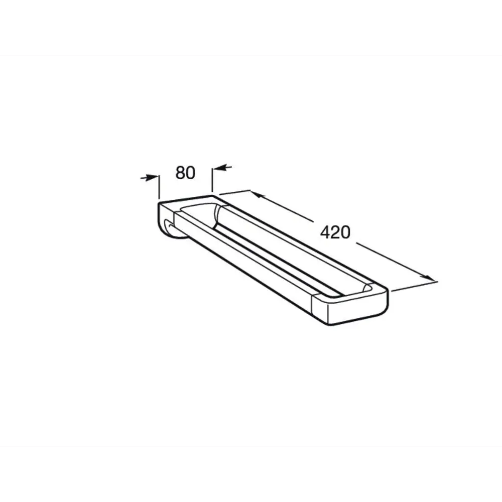 Фото 2 Полотенцедержатель Roca Tempo 42см цвет черный Фото 2 Полотенцедержатель Roca Tempo 42см цвет черный