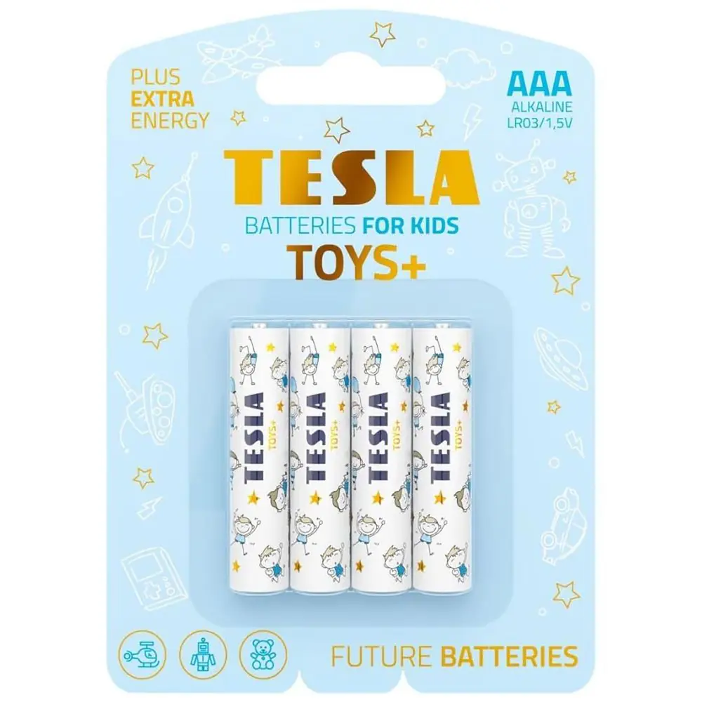 Фото Батарейка алкалиновая Tesla AAA Toys Boy 4 шт. Фото Батарейка алкалиновая Tesla AAA Toys Boy 4 шт.