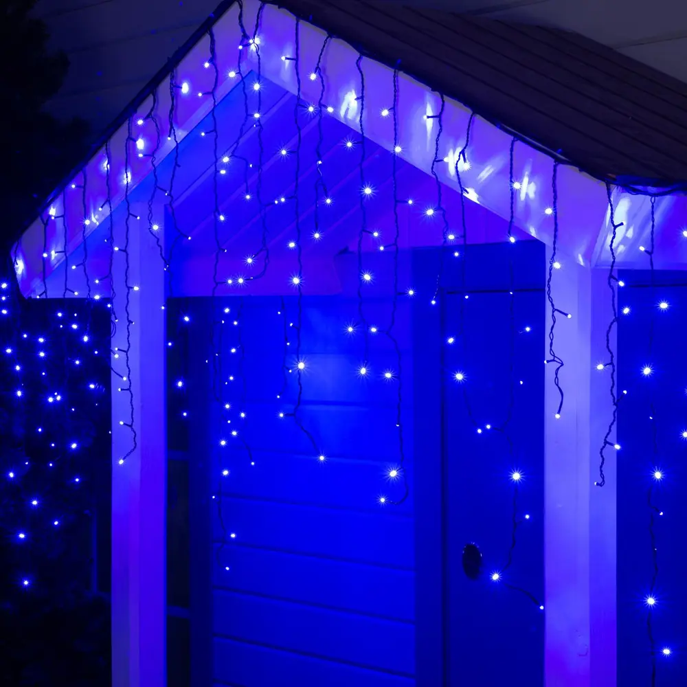 Фото Электрогирлянда универсальная Luazon lighting 2361656 бахрома 3x3 м 232 ламп прозрачный 1 режимов работы