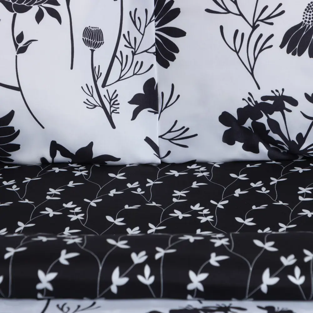 Фото 2 Комплект постельного белья Этель Fiori сатин 1.5-спальный наволочки 50 x 70- 2 шт цвет белый