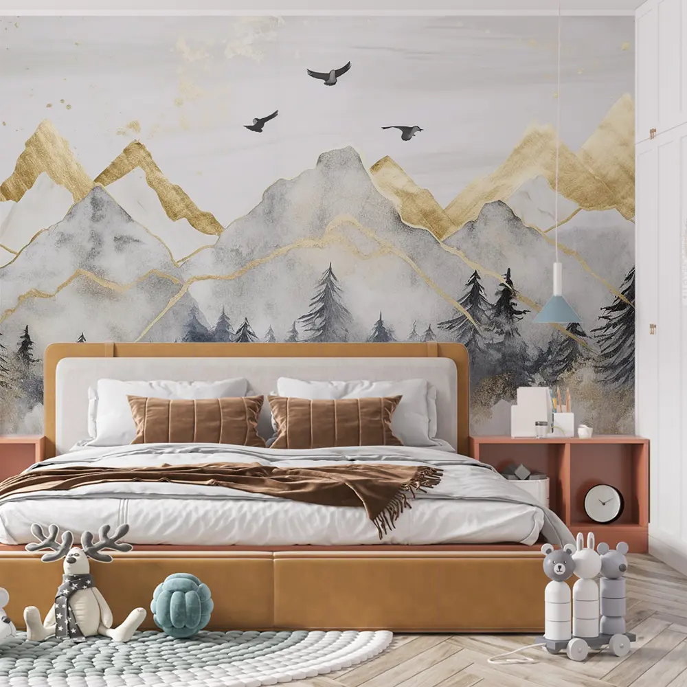 Фото 15 Фотообои флизелиновые Urban Style Птицы над горами UST7811, 300x200 см