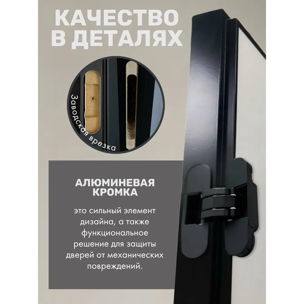 Фото 3 Дверь скрытая Invizible.loft Легкий монтаж глухая правая от себя 200x70см белый цвет кромки черный матовый Фото 3 Дверь скрытая Invizible.loft Легкий монтаж глухая правая от себя 200x70см белый цвет кромки черный матовый