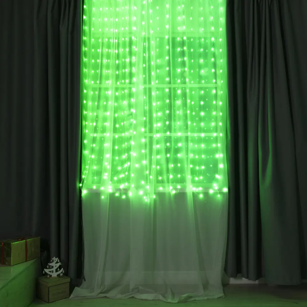 Фото 6 Электрогирлянда комнатная Luazon lighting 9143282 занавес 2x2 м 400 ламп прозрачный 1 режимов работы Фото 6 Электрогирлянда комнатная Luazon lighting 9143282 занавес 2x2 м 400 ламп прозрачный 1 режимов работы