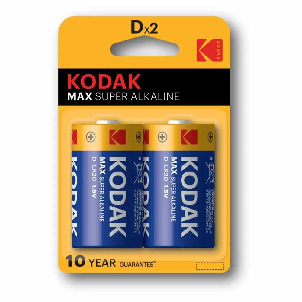 Фото Батарейка Kodak Max Super алкалиновая LR20 D 2 шт. Фото Батарейка Kodak Max Super алкалиновая LR20 D 2 шт.