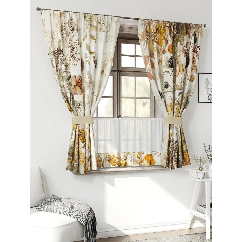 Фото 3 Комплект штор Comfy way Иномик - 25 CW705025-160 на шторной ленте 160x150 см цвет бежевый Фото 3 Комплект штор Comfy way Иномик - 25 CW705025-160 на шторной ленте 160x150 см цвет бежевый