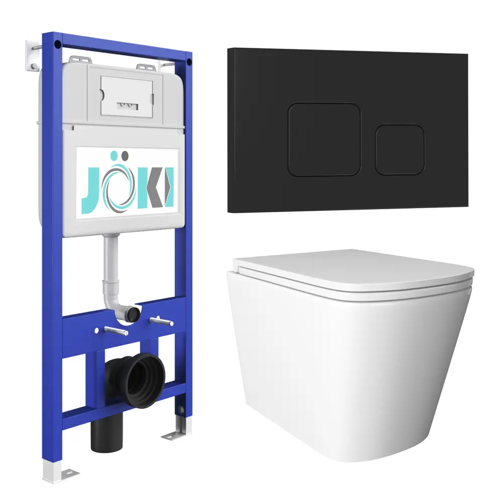 Фото Комплект инсталляция с унитазом Joki JKS302011702BM цвет белый Фото Комплект инсталляция с унитазом Joki JKS302011702BM цвет белый
