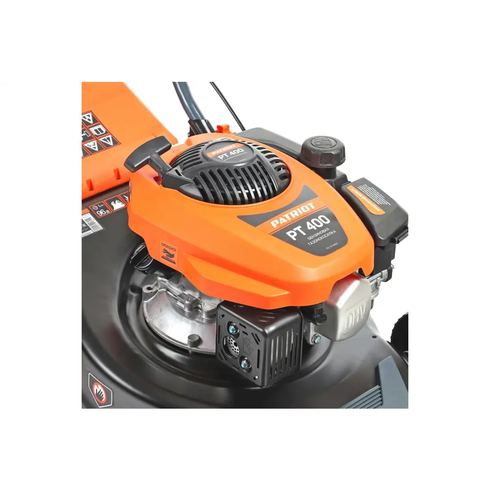 Фото 7 Газонокосилка бензиновая несамоходная Patriot PT 400 3.50 л.с. 41 см Фото 7 Газонокосилка бензиновая несамоходная Patriot PT 400 3.50 л.с. 41 см
