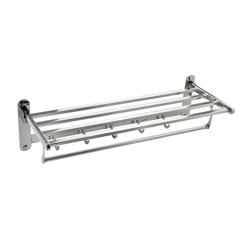 Фото Полка для ванной комнаты Gfmark 1040 нержавеющая сталь 24x60 см Фото Полка для ванной комнаты Gfmark 1040 нержавеющая сталь 24x60 см