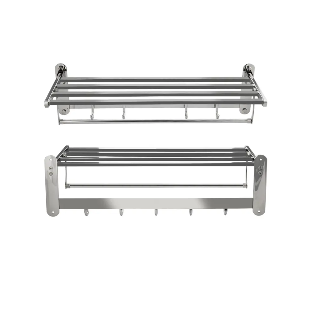 Фото 2 Полка для ванной комнаты Gfmark 1040 нержавеющая сталь 24x60 см Фото 2 Полка для ванной комнаты Gfmark 1040 нержавеющая сталь 24x60 см