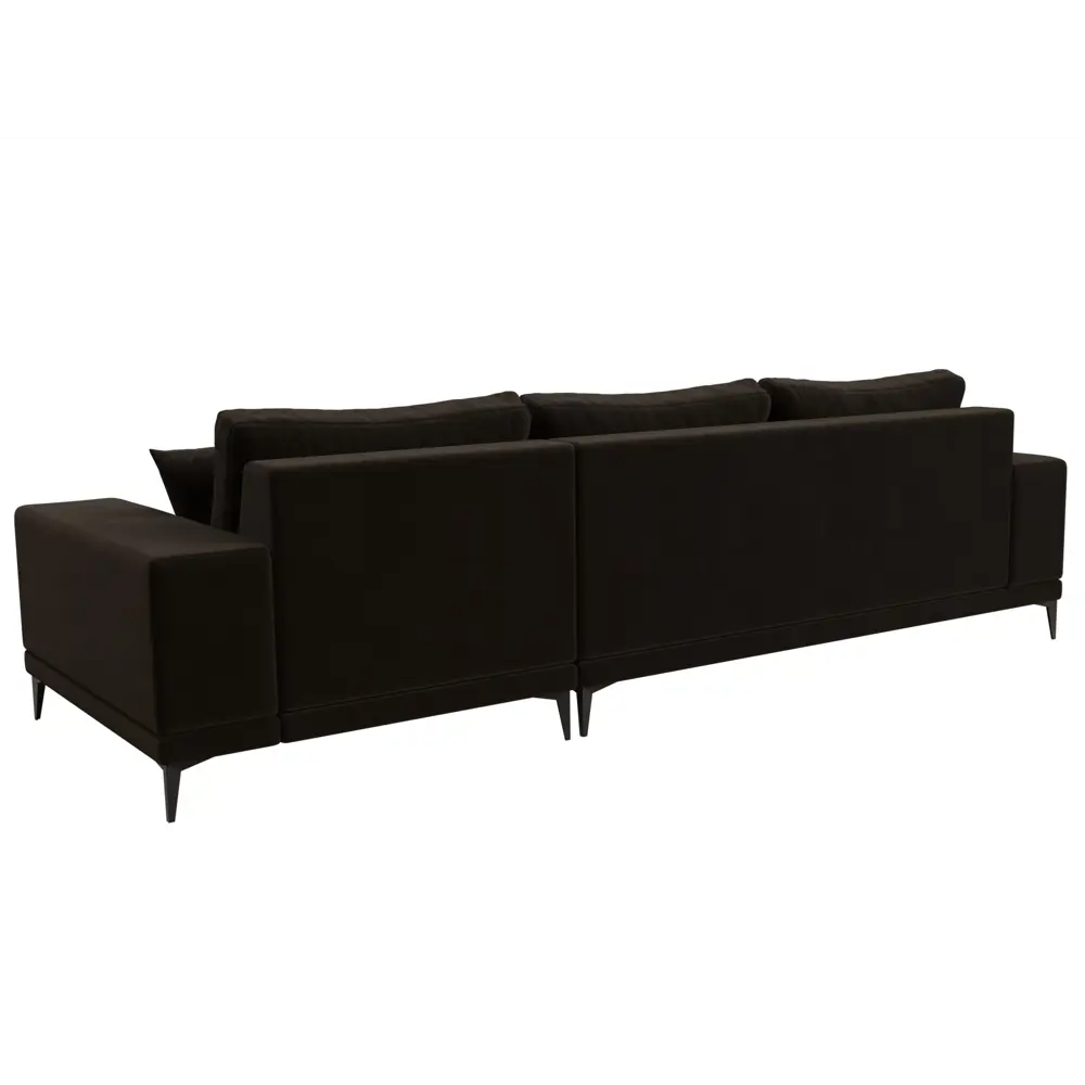 Фото 5 Диван угловой Льюес правый Лига диванов 122405 280x88x164 см микровельвет цвет коричневый Фото 5 Диван угловой Льюес правый Лига диванов 122405 280x88x164 см микровельвет цвет коричневый