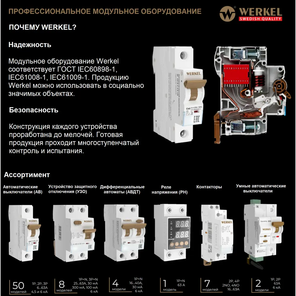 Фото 6 Автоматический выключатель Werkel W901P164 1P C16 А 4.5 кА a062455 Фото 6 Автоматический выключатель Werkel W901P164 1P C16 А 4.5 кА a062455