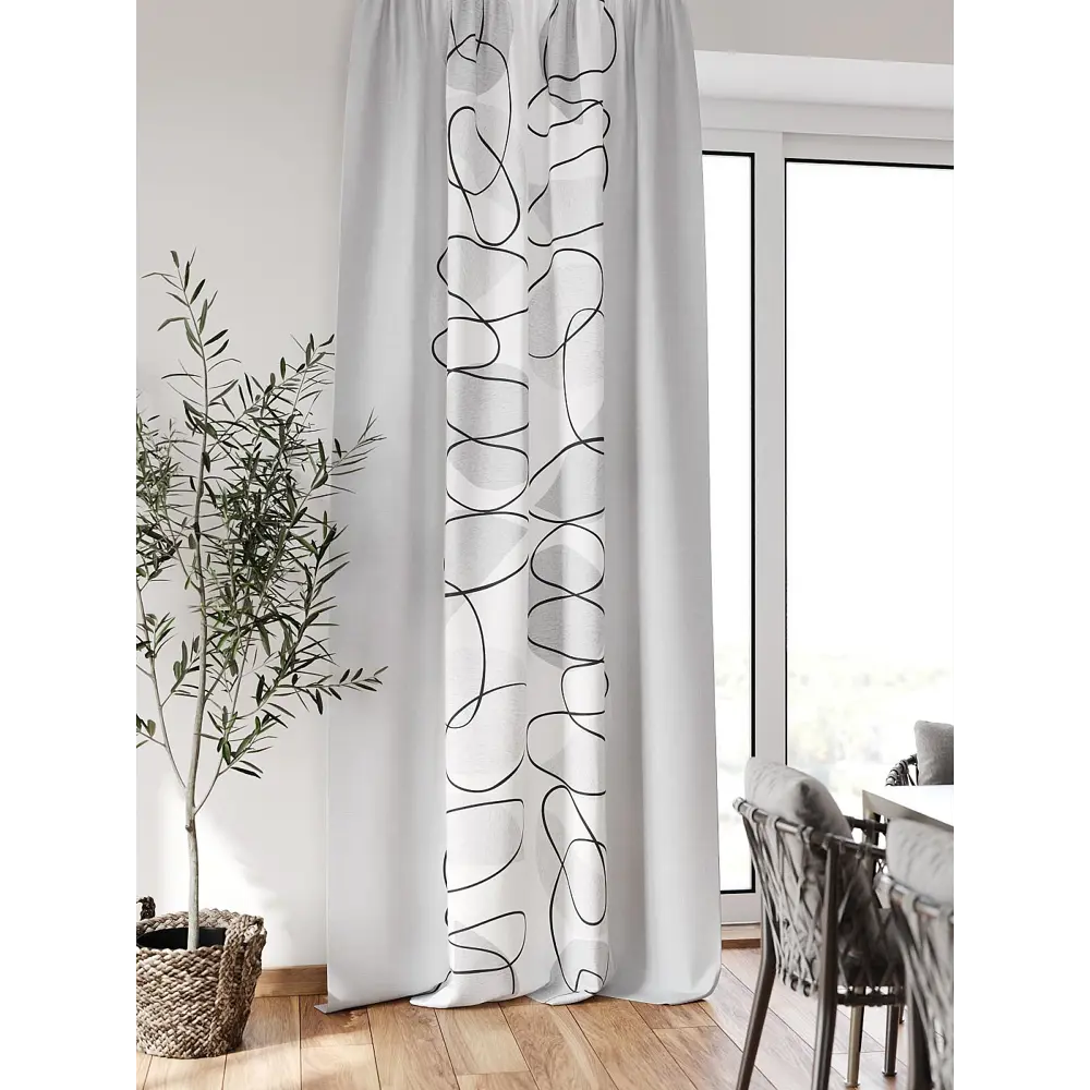 Фото Штора блэкаут на шторной ленте Comfy Way Флонтос - 194 CW594194-260, 260x150 см, цвет серый Фото Штора блэкаут на шторной ленте Comfy Way Флонтос - 194 CW594194-260, 260x150 см, цвет серый