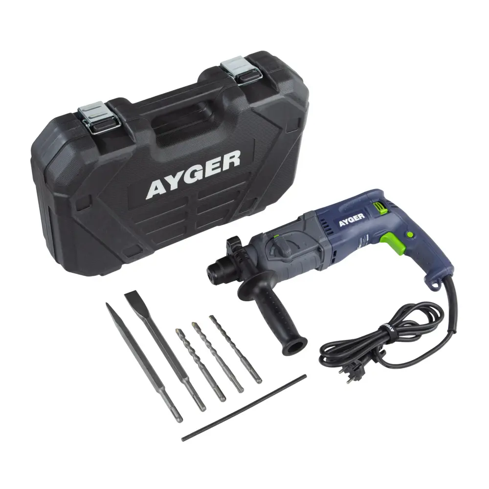 Фото 6 Перфоратор сетевой SDS Plus Ayger AH1050, 1050 Вт, 2.60 Дж Фото 6 Перфоратор сетевой SDS Plus Ayger AH1050, 1050 Вт, 2.60 Дж