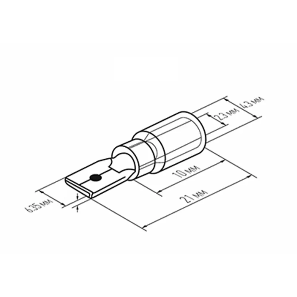 Фото 3 Клемма плоская изолированная термоусаживаемая Rexant РПи-п-т 1.5-2.5 мм цвет синий