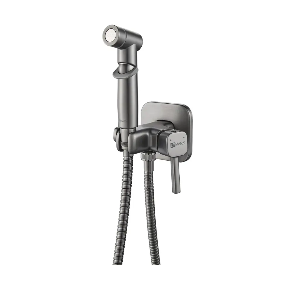 Фото Смеситель для биде Lemark LM7165GM Solo с гигиеническим душем Фото Смеситель для биде Lemark LM7165GM Solo с гигиеническим душем