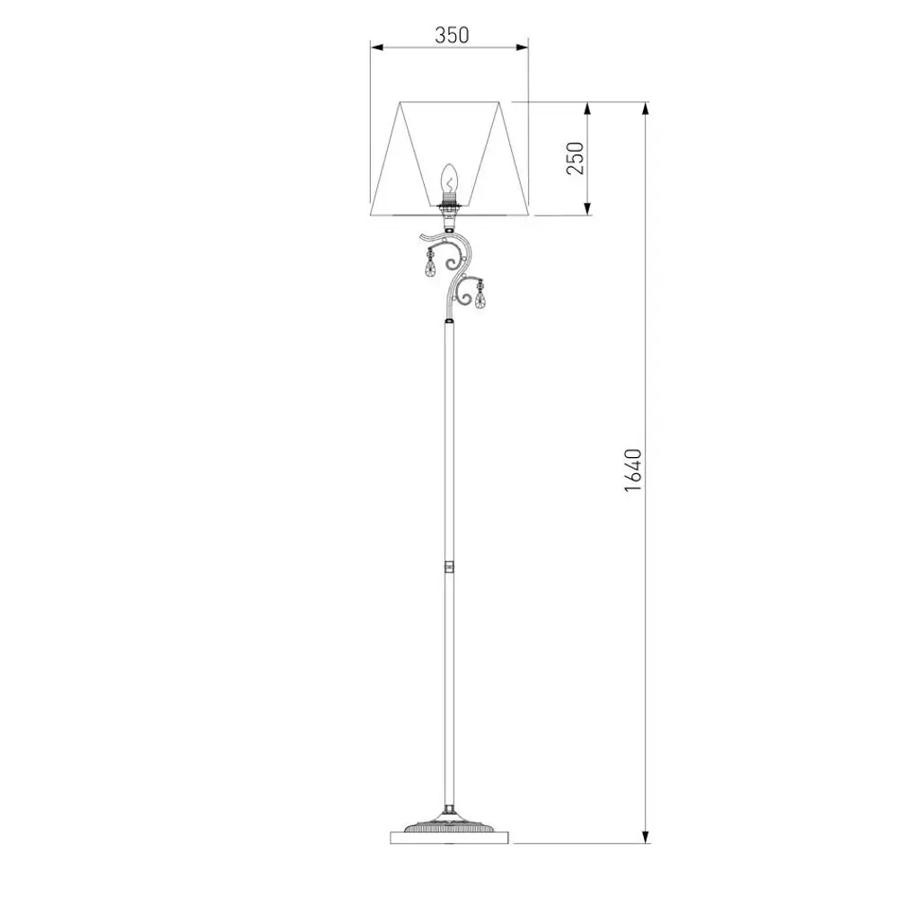 Фото 7 Торшер с абажуром Eurosvet Incanto 01023/1 серебро Фото 7 Торшер с абажуром Eurosvet Incanto 01023/1 серебро