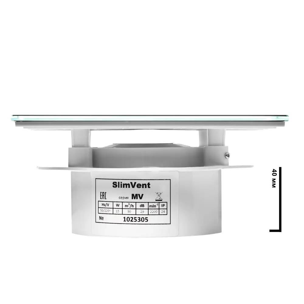 Фото 3 Вентилятор вытяжной накладной Slimvent МV D100 мм 29 дБ 90 м³/ч стекло цвет черный глянцевый Фото 3 Вентилятор вытяжной накладной Slimvent МV D100 мм 29 дБ 90 м³/ч стекло цвет черный глянцевый
