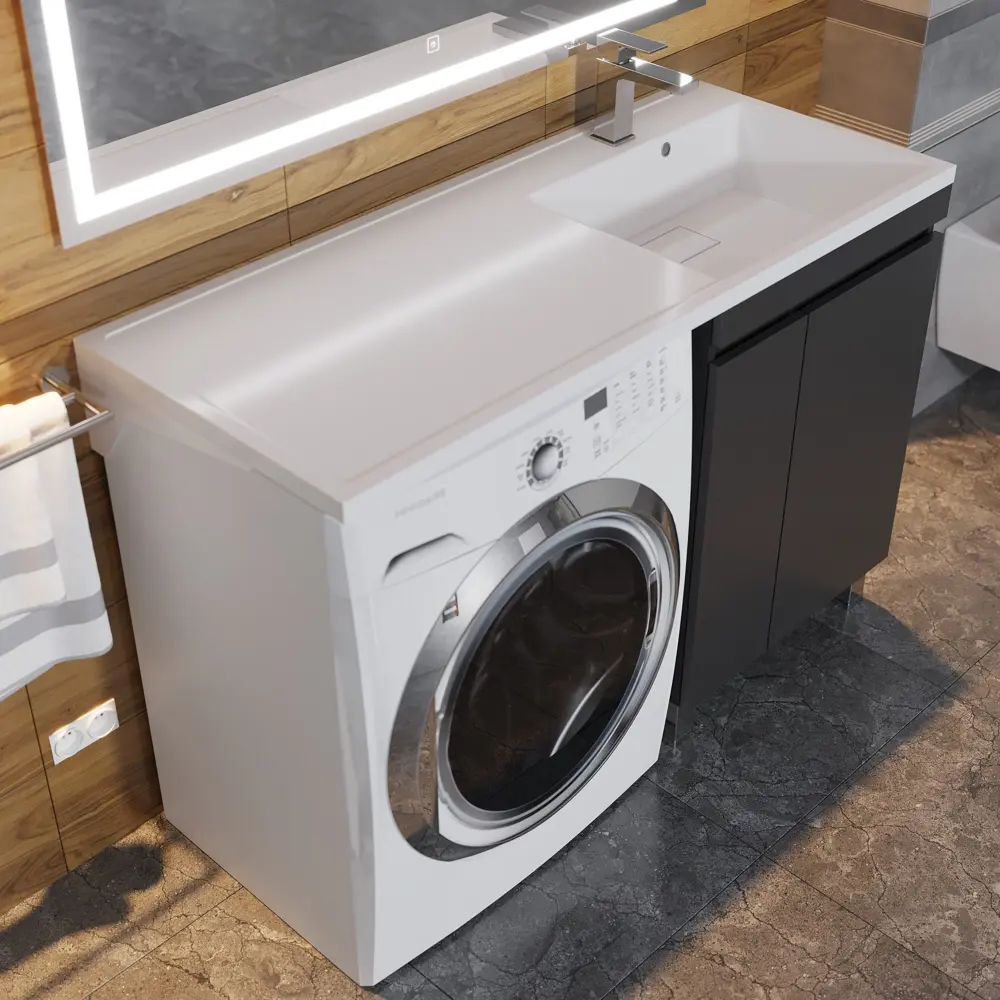 Фото 7 Тумба под раковину Uperwood 5930205158 55см цвет черный Фото 7 Тумба под раковину Uperwood 5930205158 55см цвет черный
