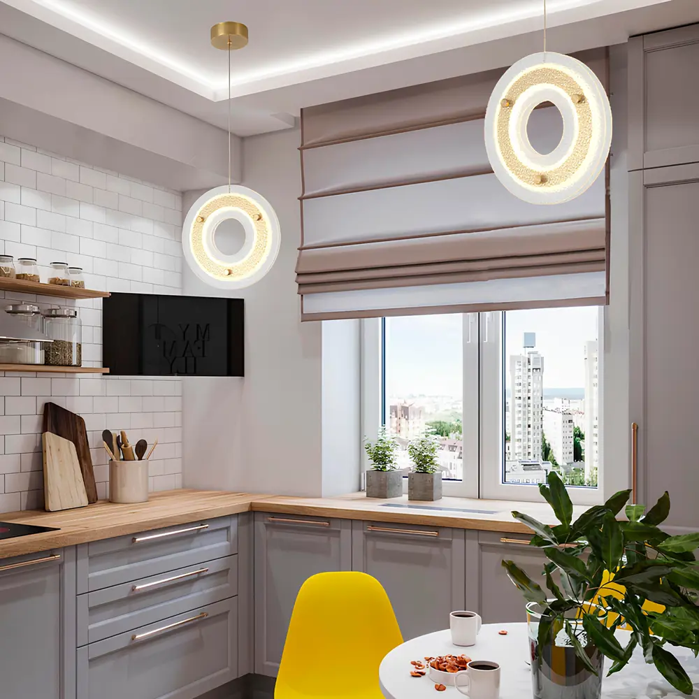 Фото 3 Светильник подвесной светодиодный Crystal Lux Diego Cu_1581_225 10 м² теплый белый (желтый) свет цвет латунь Фото 3 Светильник подвесной светодиодный Crystal Lux Diego Cu_1581_225 10 м² теплый белый (желтый) свет цвет латунь