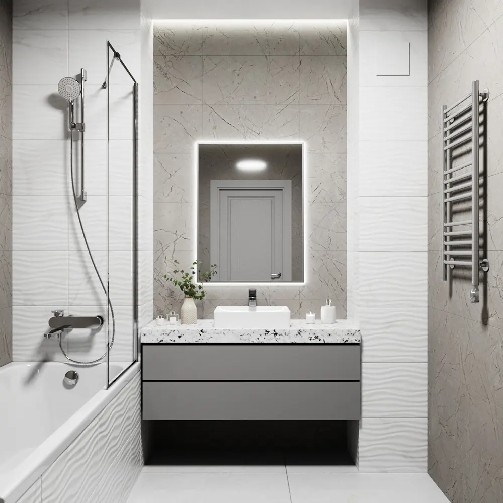 Фото 2 Зеркало со встроенной подсветкой One mirror 9060ссх 60x90 см Фото 2 Зеркало со встроенной подсветкой One mirror 9060ссх 60x90 см