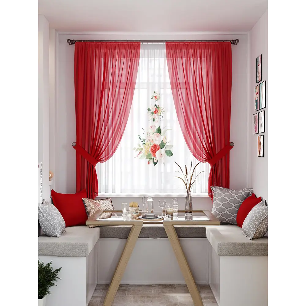 Фото Тюль Helga TD-550320 на шторной ленте 300x180 см цвет разноцветный Фото Тюль Helga TD-550320 на шторной ленте 300x180 см цвет разноцветный