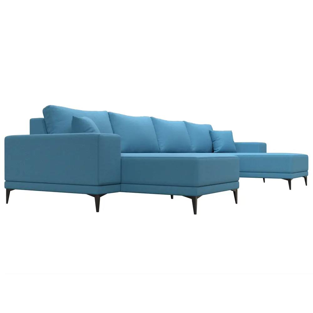 Фото 3 Диван П-образный Льюес Лига диванов 124190 356x88x164 см рогожка цвет амур 10 голубой Фото 3 Диван П-образный Льюес Лига диванов 124190 356x88x164 см рогожка цвет амур 10 голубой