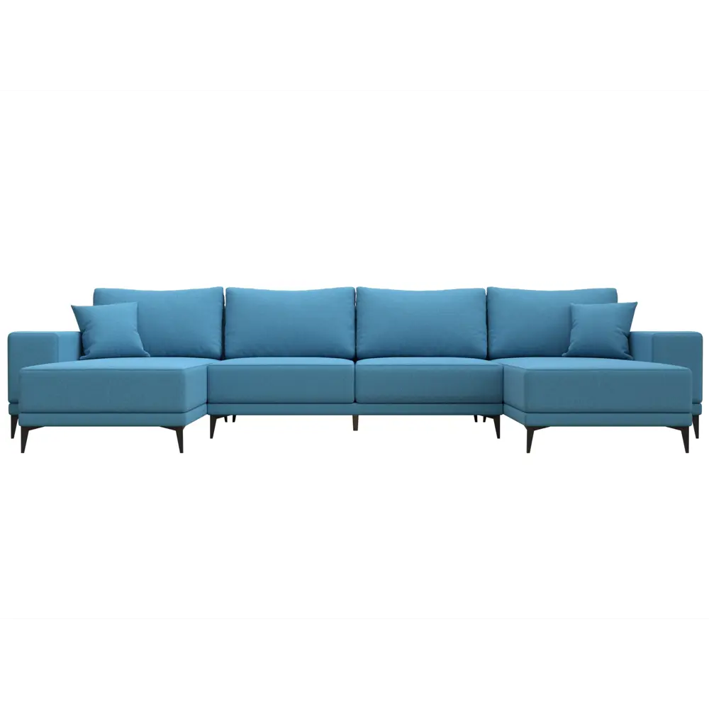 Фото 2 Диван П-образный Льюес Лига диванов 124190 356x88x164 см рогожка цвет амур 10 голубой Фото 2 Диван П-образный Льюес Лига диванов 124190 356x88x164 см рогожка цвет амур 10 голубой