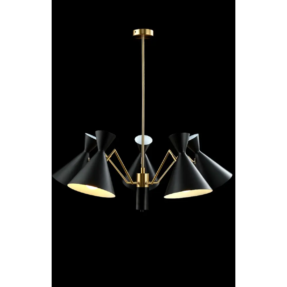 Фото 4 Люстра подвесная Crystal Lux Joven sp5 gold-black 5 ламп 12 м² цвет золото Фото 4 Люстра подвесная Crystal Lux Joven sp5 gold-black 5 ламп 12 м² цвет золото