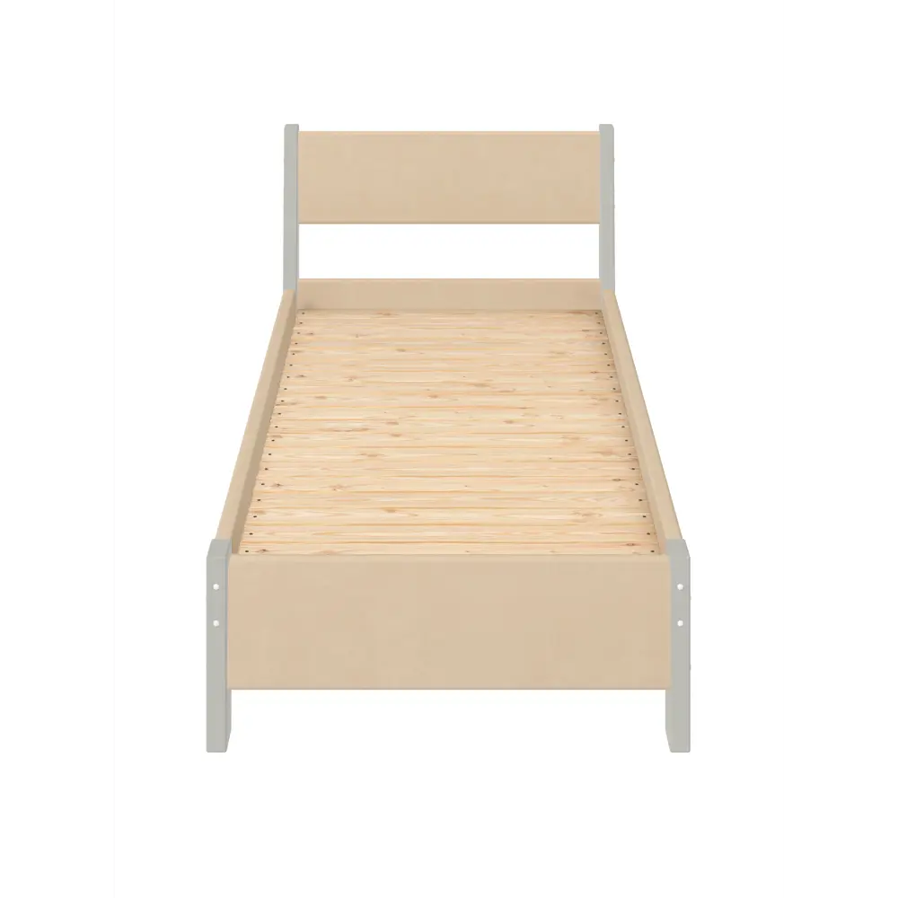 Фото 3 Кровать Solarius Мишка сплошное основание mkr-obiv-rs3-plat70-190-full 80 x 80 x 200 см дерево цвет бежевый/платиновый Фото 3 Кровать Solarius Мишка сплошное основание mkr-obiv-rs3-plat70-190-full 80 x 80 x 200 см дерево цвет бежевый/платиновый