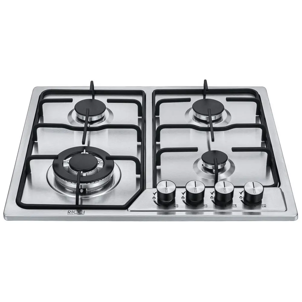 Фото 3 Газовая варочная панель Ricci HBS4501F 59 см 4 конфорки цвет нержавеющая сталь Фото 3 Газовая варочная панель Ricci HBS4501F 59 см 4 конфорки цвет нержавеющая сталь