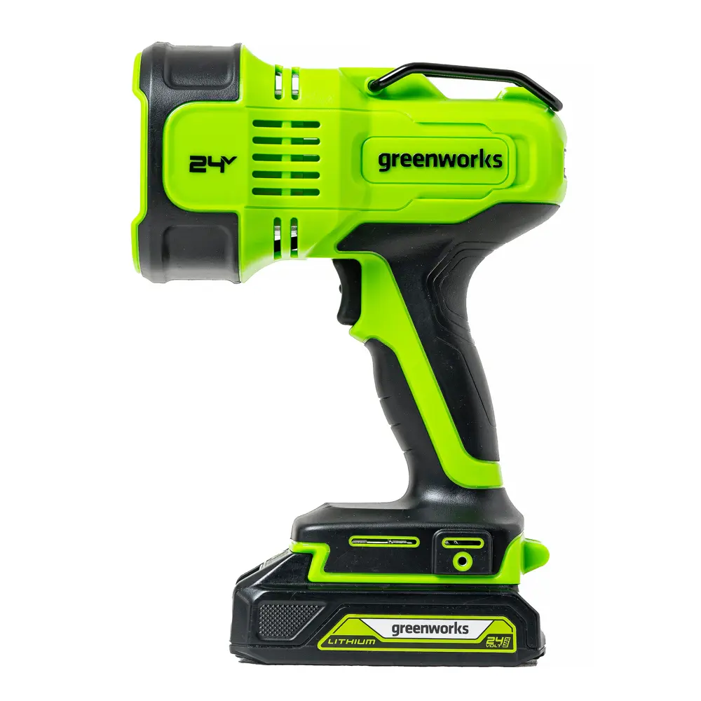 Фото 9 Прожектор поисковый фонарь Greenworks G24SL 24V 3000 лм дальность до 700 м скоба без АКБ и ЗУ Фото 9 Прожектор поисковый фонарь Greenworks G24SL 24V 3000 лм дальность до 700 м скоба без АКБ и ЗУ