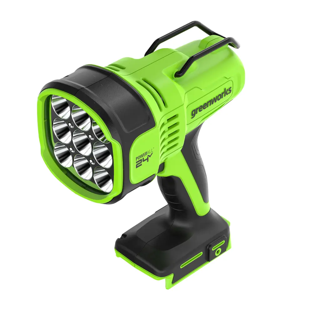 Фото 2 Прожектор поисковый фонарь Greenworks G24SL 24V 3000 лм дальность до 700 м скоба без АКБ и ЗУ Фото 2 Прожектор поисковый фонарь Greenworks G24SL 24V 3000 лм дальность до 700 м скоба без АКБ и ЗУ
