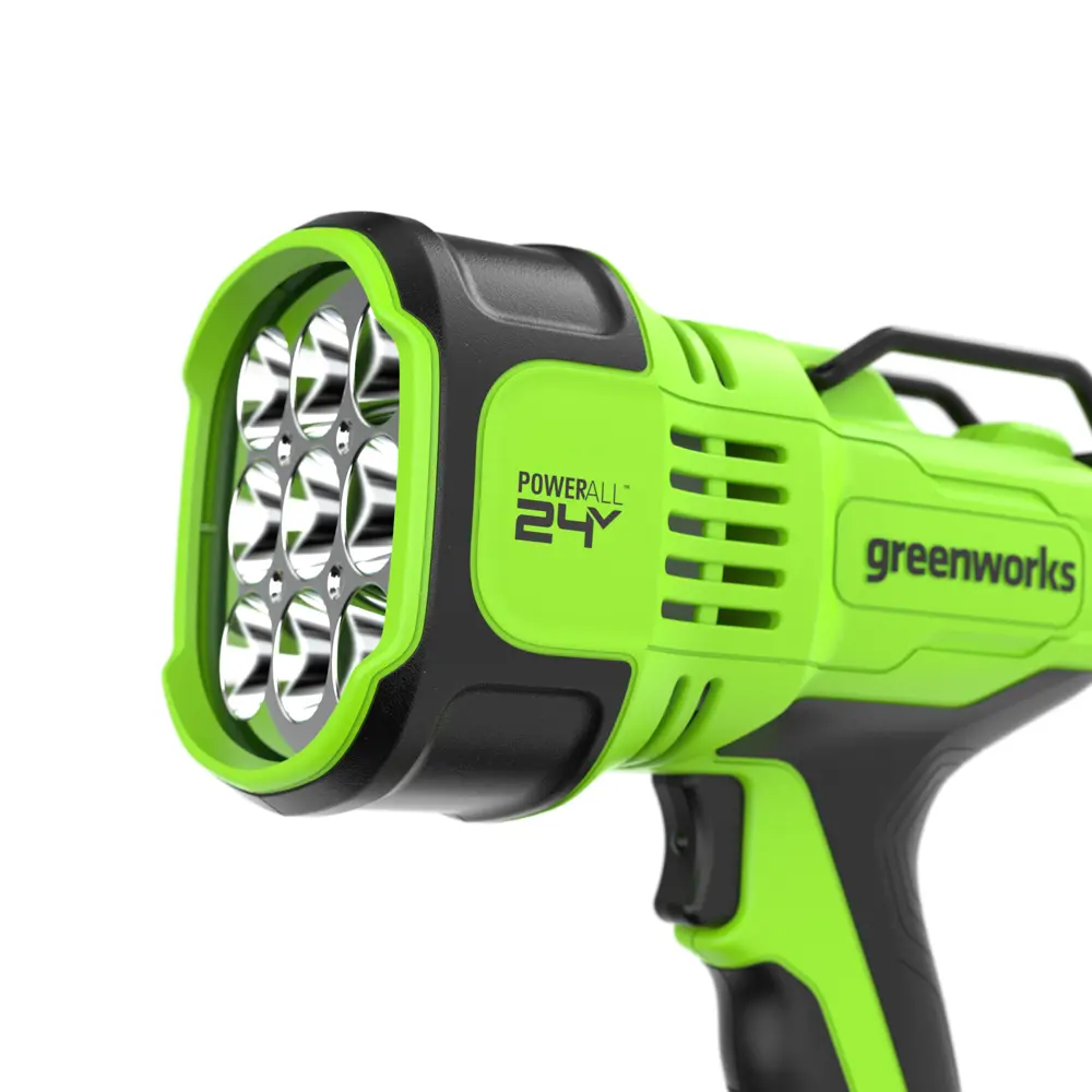 Фото 4 Прожектор поисковый фонарь Greenworks G24SL 24V 3000 лм дальность до 700 м скоба без АКБ и ЗУ Фото 4 Прожектор поисковый фонарь Greenworks G24SL 24V 3000 лм дальность до 700 м скоба без АКБ и ЗУ