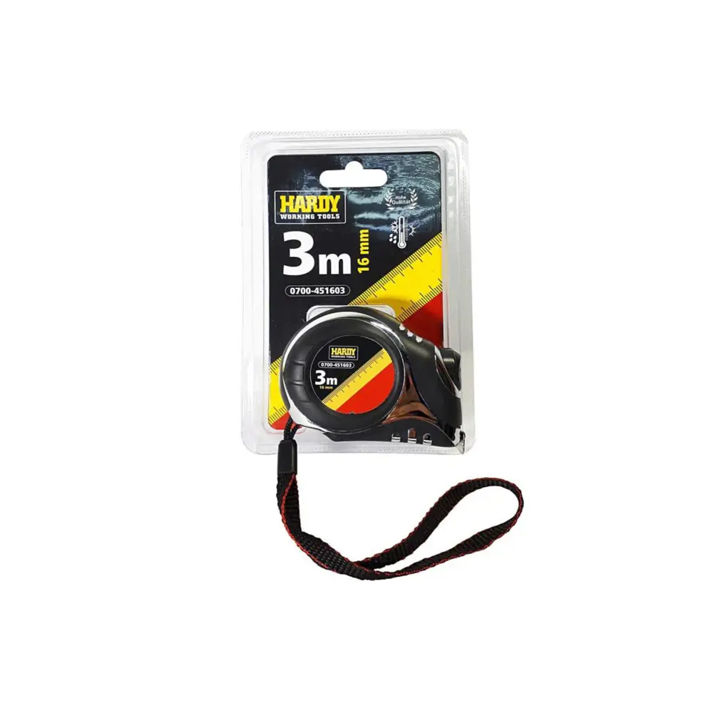 Фото Рулетка Hardy 0700-451603 3 м x 16 мм, ударопрочная Фото Рулетка Hardy 0700-451603 3 м x 16 мм, ударопрочная