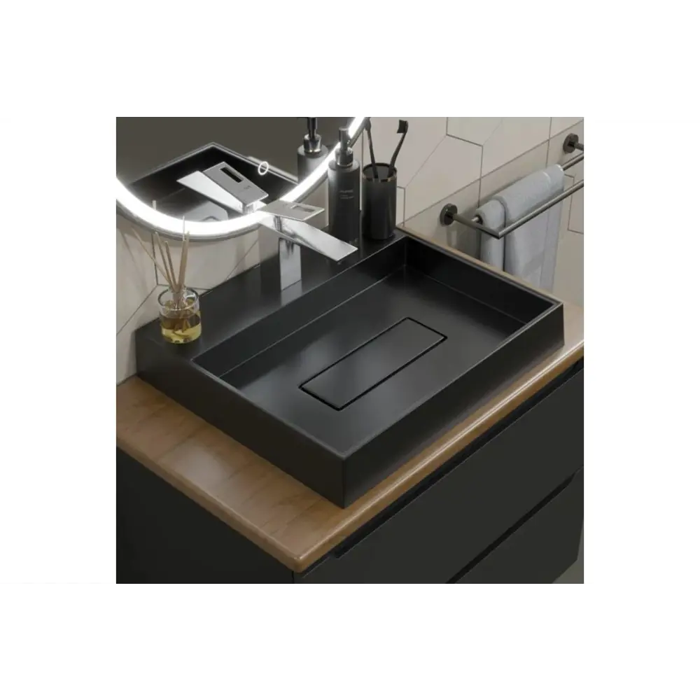 Фото 3 Раковина накладная Uperwood Tanos Quartz 291030050 50см Фото 3 Раковина накладная Uperwood Tanos Quartz 291030050 50см
