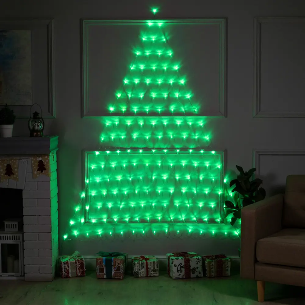 Фото 2 Электрогирлянда комнатная Luazon lighting 9642121 сеть 2x2 м 152 ламп прозрачный 8 режимов работы Фото 2 Электрогирлянда комнатная Luazon lighting 9642121 сеть 2x2 м 152 ламп прозрачный 8 режимов работы