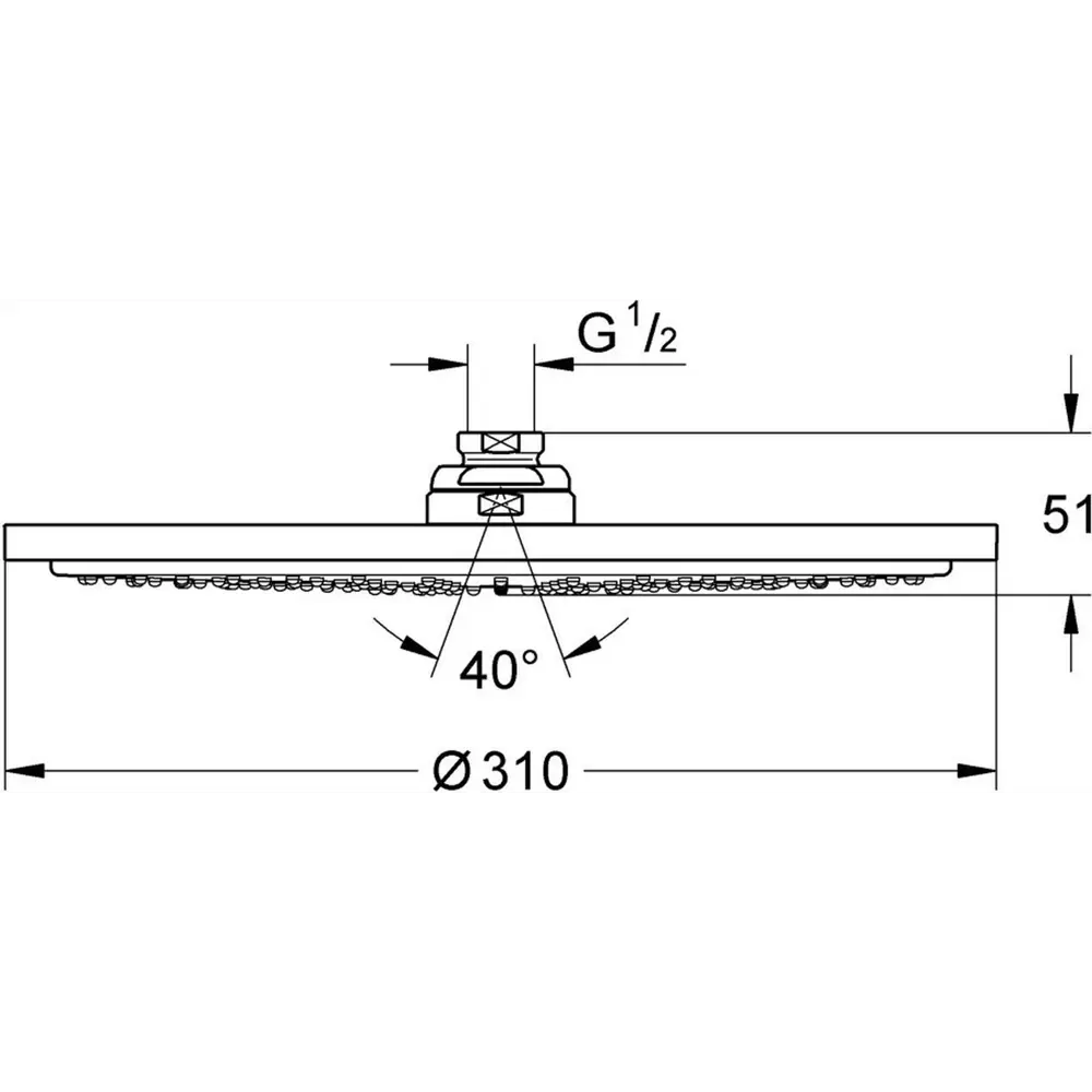 Фото 4 Верхний душ Grohe Rainshower Cosmopolitan 310 27477000 Фото 4 Верхний душ Grohe Rainshower Cosmopolitan 310 27477000