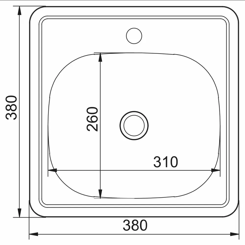 Фото 4 Врезная мойка Mixline 38x38 см глубина чаши 15 см нержавеющая сталь цвет стальной Фото 4 Врезная мойка Mixline 38x38 см глубина чаши 15 см нержавеющая сталь цвет стальной