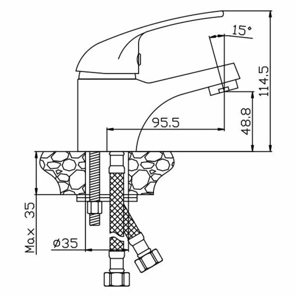 Фото 2 Смеситель для раковины ARGOTECH Optima 40-04 Vector Фото 2 Смеситель для раковины ARGOTECH Optima 40-04 Vector