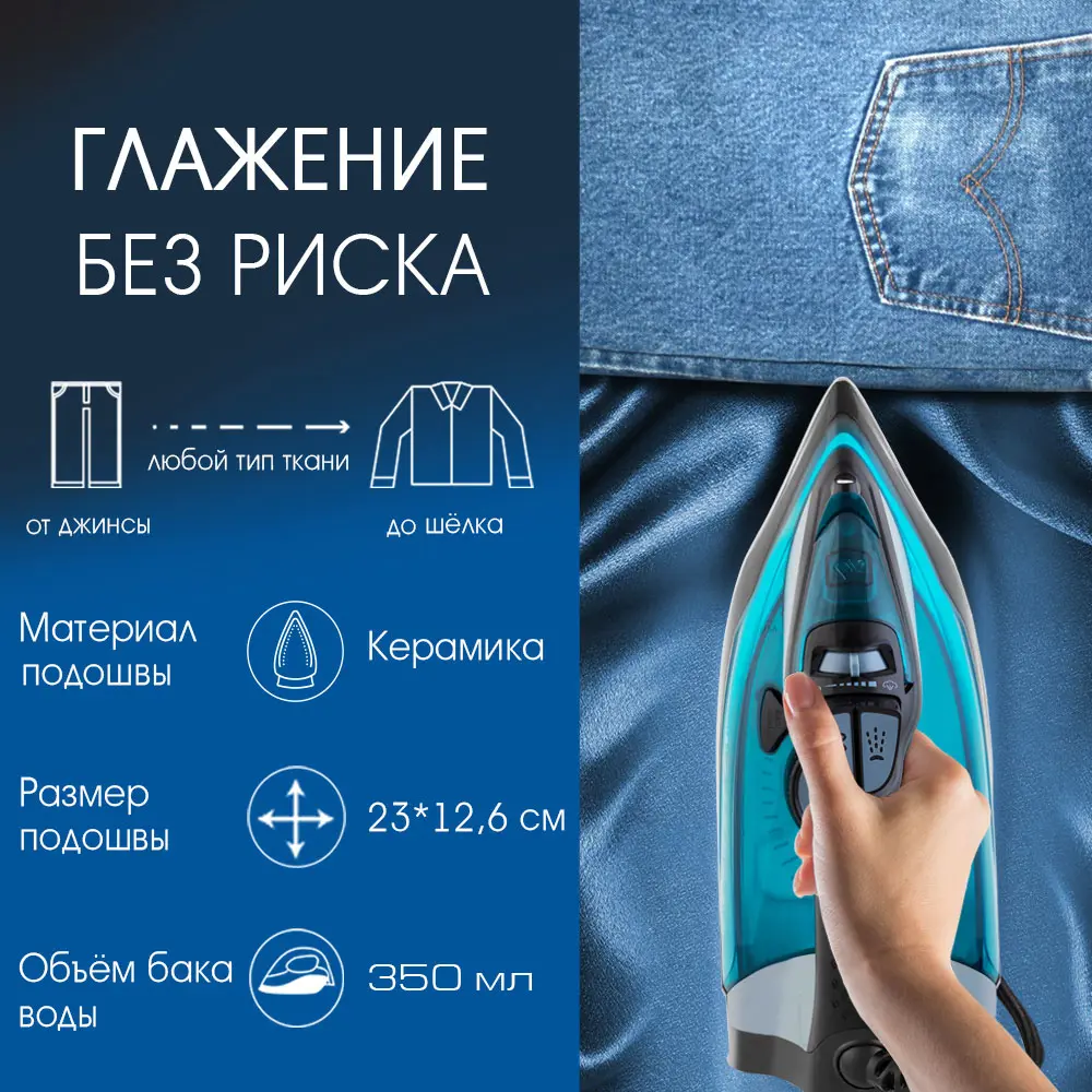 Фото 3 Утюг Endever Delta-234 2400 Вт цвет черный Фото 3 Утюг Endever Delta-234 2400 Вт цвет черный