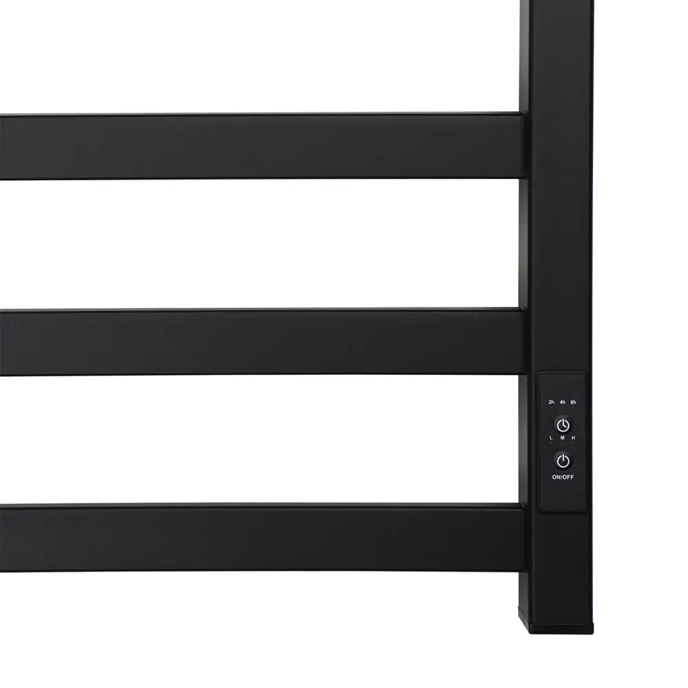 Фото 4 Полотенцесушитель электрический Primoclima Nox 30 E Inox 500x600 мм 97 Вт с терморегулятором лесенка цвет черный матовый Фото 4 Полотенцесушитель электрический Primoclima Nox 30 E Inox 500x600 мм 97 Вт с терморегулятором лесенка цвет черный матовый
