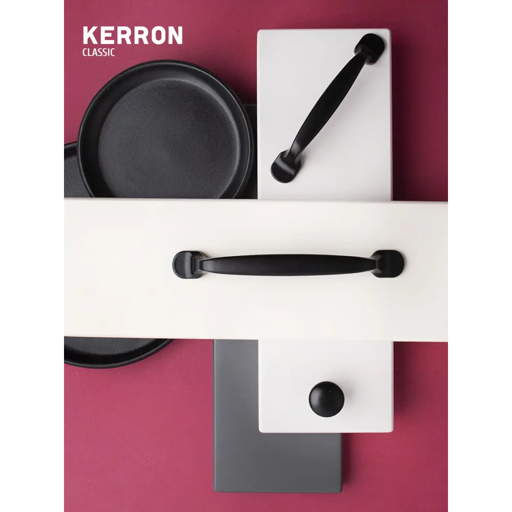 Фото 3 Мебельная ручка-скоба Kerron RS-106-96 BL 96 мм матовый черный 10 шт