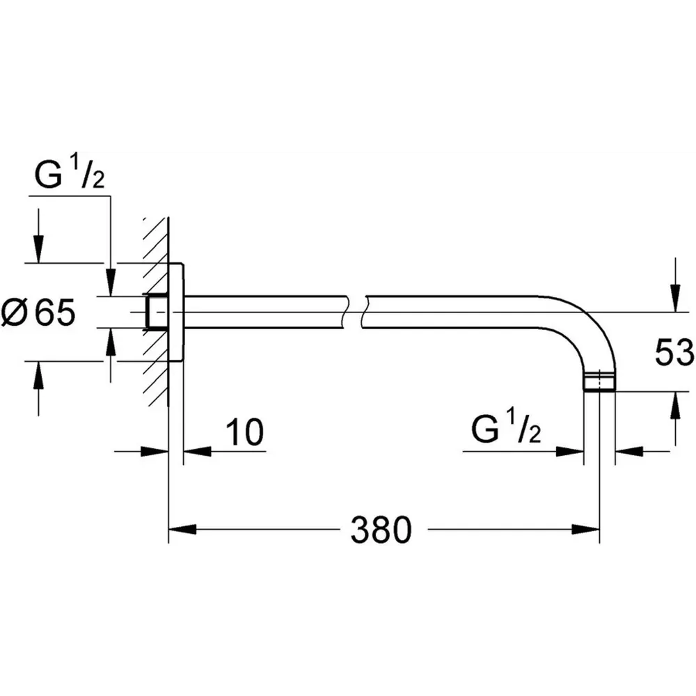 Фото 2 Grohe Rainshower 28361000 Душевой Кронштейн 380 Мм Фото 2 Grohe Rainshower 28361000 Душевой Кронштейн 380 Мм