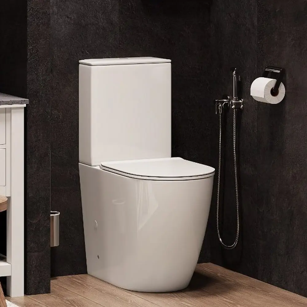 Фото Унитаз-компакт напольный Ceruttispa Bella CT8709 безободковый, сиденье с микролифтом Фото Унитаз-компакт напольный Ceruttispa Bella CT8709 безободковый, сиденье с микролифтом