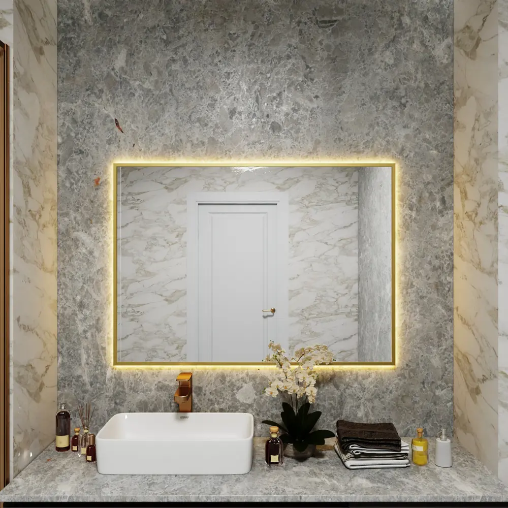 Фото 2 Зеркало со встроенной подсветкой One mirror 10080зст 80x100 см Фото 2 Зеркало со встроенной подсветкой One mirror 10080зст 80x100 см
