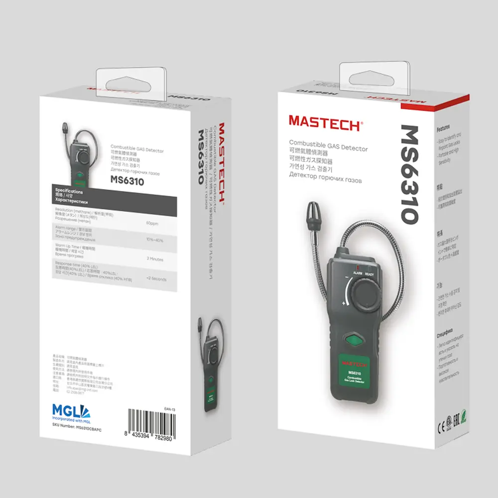 Фото 7 Цифровой детектор утечки газа Mastech MS6310 Фото 7 Цифровой детектор утечки газа Mastech MS6310