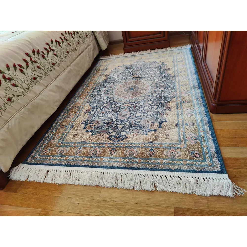 Фото 5 Ковер Farrahi Carpet полиэстер DM003 150х225 см цвет темно-синий Фото 5 Ковер Farrahi Carpet полиэстер DM003 150х225 см цвет темно-синий