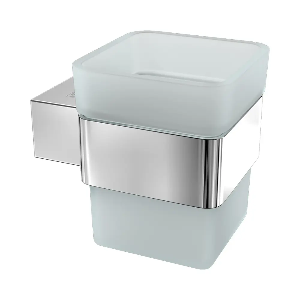 Фото Стакан для зубных щёток Lemark Smooth Line 9731013 с держателем, хром Фото Стакан для зубных щёток Lemark Smooth Line 9731013 с держателем, хром