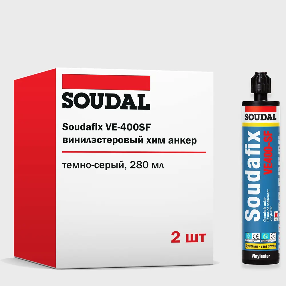 Фото Химический анкер Soudafix VE400-SF на основе винилэстера 280 мл набор 2 шт Фото Химический анкер Soudafix VE400-SF на основе винилэстера 280 мл набор 2 шт